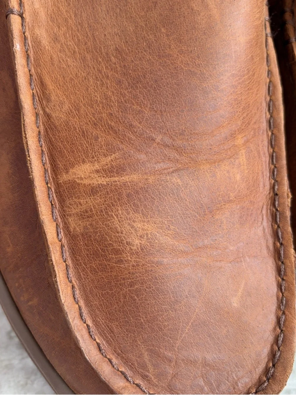 Hey Dude Wally Grip Moc Craft Leather Shoes Men Sz 15 Brown Slip On Comfort EUC - Picture 6 of 16